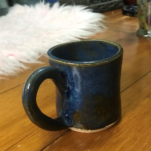 A lovely Montana Made CJH POTTERY Hand thrown Ceramic Cup for coffee/tea