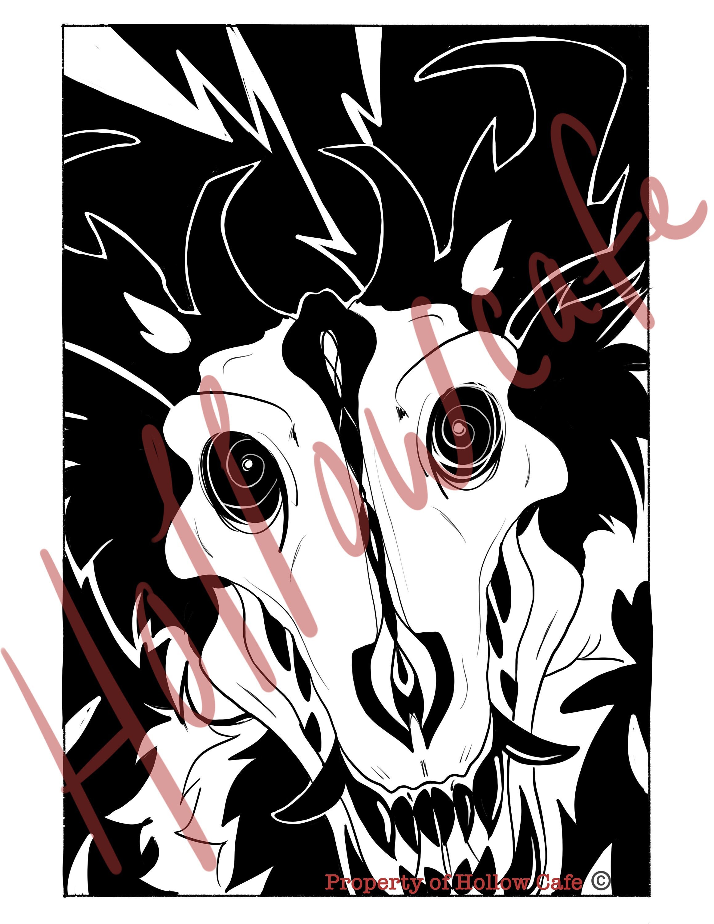 High-Quality Skeleton Deer Wallpaper phone tablet or pc | Etsy