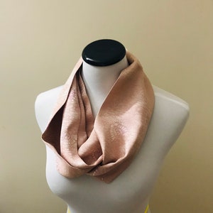 Pink Silk Kimono Scarf - Fun Japanese Butterfly Design - Upcycled from Vintage Kimono