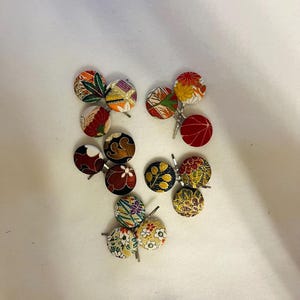 Kimono Bobby Pins - 3er Set - Einzigartiger Haarschmuck aus Antiken oder Vintage Kimonos