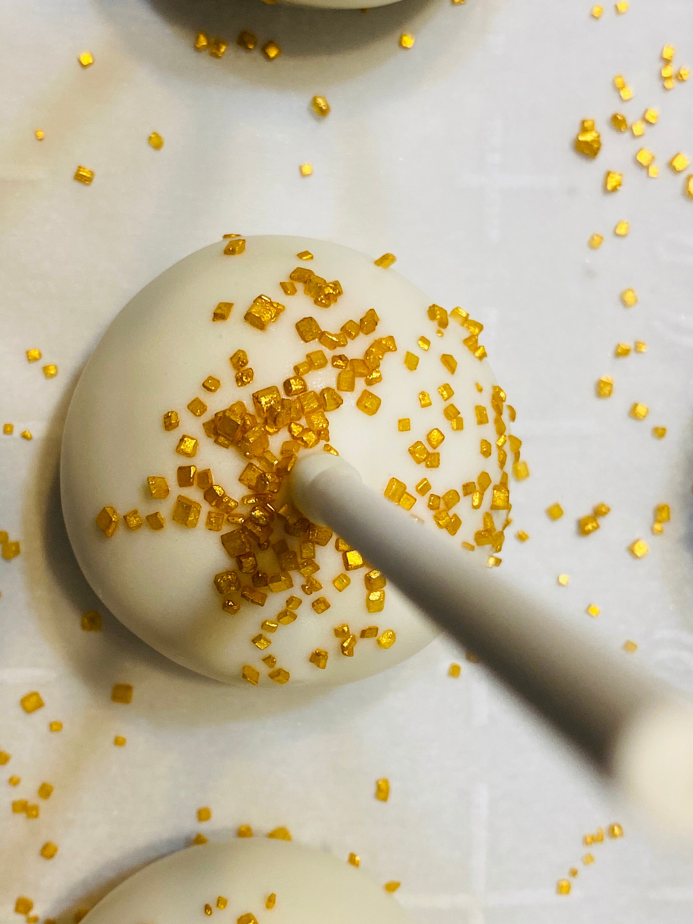 Cake pops with gold sprinkles Etsy