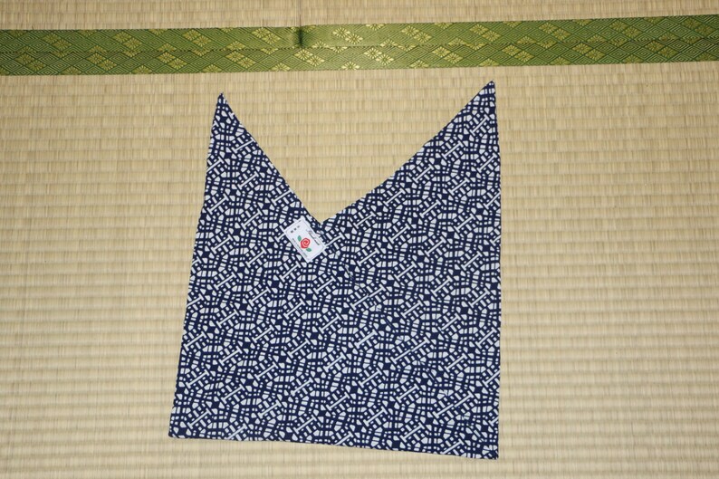 Large azuma bag origami bag triangle bag zero waste plastic free shopping bag produce bag