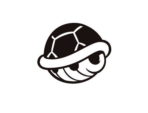 Super Mario Bros Koopa Shell Nintendo Emblem Icon Logo Vinyl Decal - Etsy