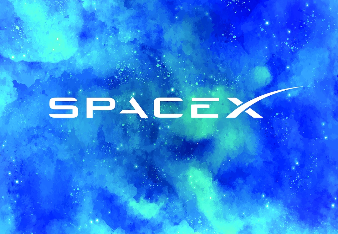 Spacex Logo Vinyl Decal Etsy