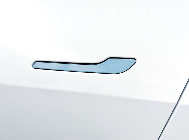 Tesla Model 3/Y Frunk Emblem Logo + Trunk Emblem Logo + Door Handles Decal Vinyl Wrap (6pcs/set) 画像 9