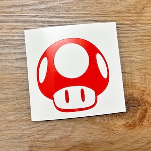 Super Mario Bros Mushroom Toad Nintendo Emblem Icon Logo Vinyl Decal