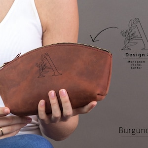 leather make up bag