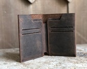 PERSONALIZED Leather Wallet. Mens Bifold Card Wallet. Slim front pocket Wallet. Mens Wallet, Groomsmen Wallet, Christmas Gift wallets