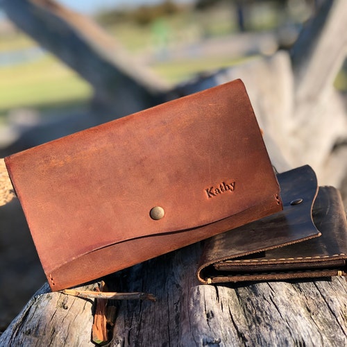 Personalized Womens Wallet Distressed Leather Wallet for Etsy