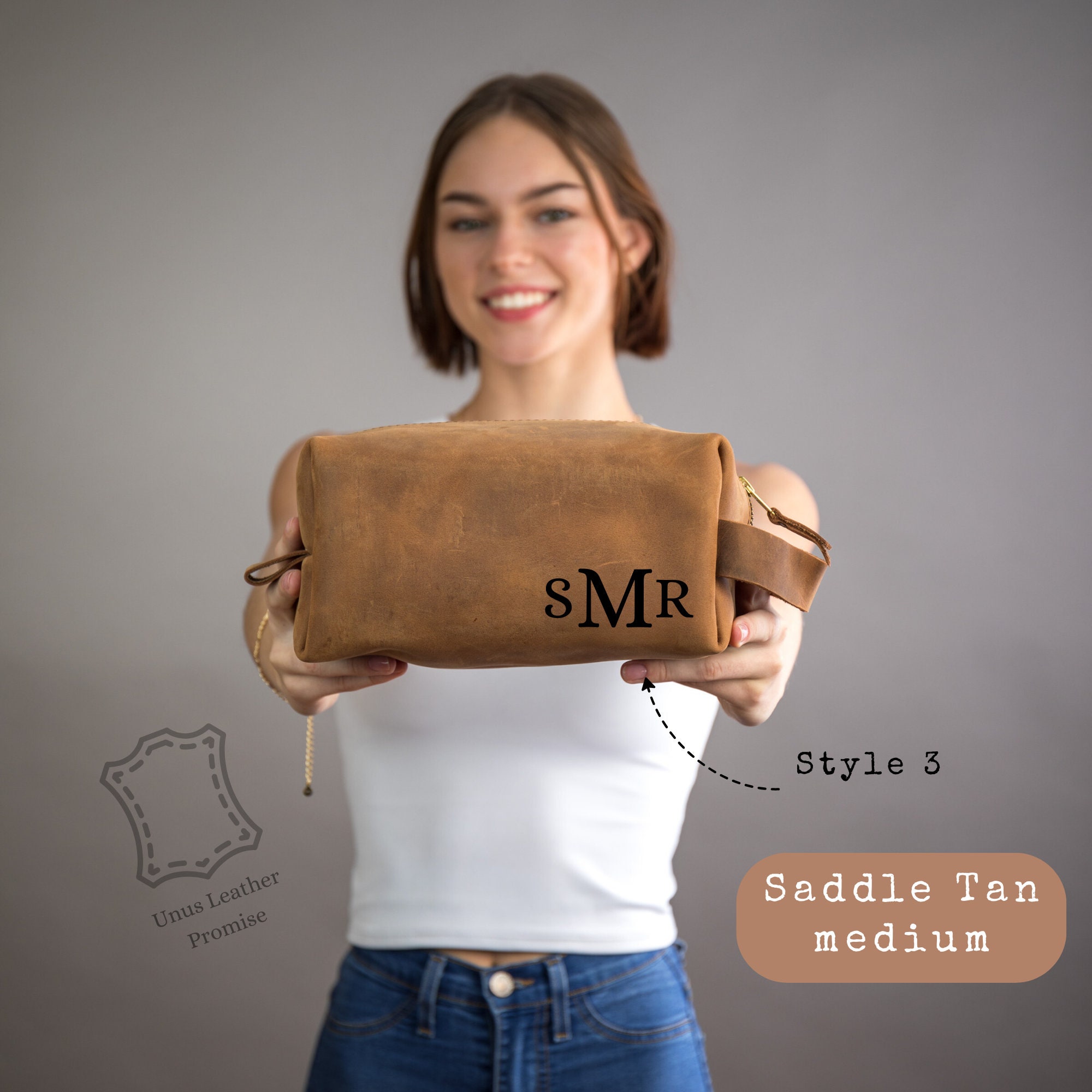 Personalized Men&#39;s Leather Dopp  Bag Groomsmen Gifts Men&#39;s Travel Dopp Kit Custom Leather Dopp, Anniversary Gift for Him, Gift for Father