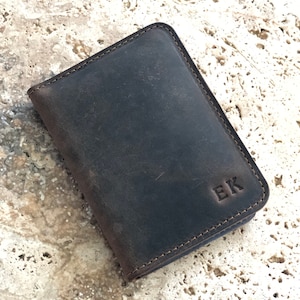Personalized Leather Passport Cover Leather Passport Holder Travel wallet Monogrammed Mens passport wallet Personalized Travel gift for her Add Initials