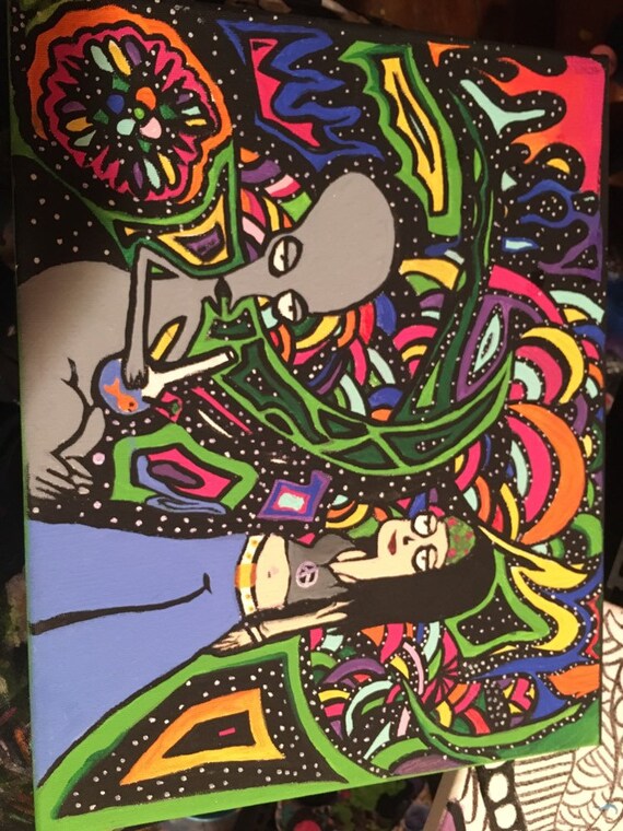American Dad Roger And Haley Trippy Drawing Painting Etsy