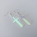 Minecraft Sword Earrings Diamond Sword Earrings Enchanted Netherite Sword Earrings Acrylic Earrings Iridescent