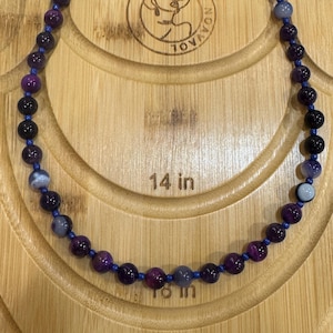 Pearl With Lavender Glass Beaded Necklace, Purple Faceted