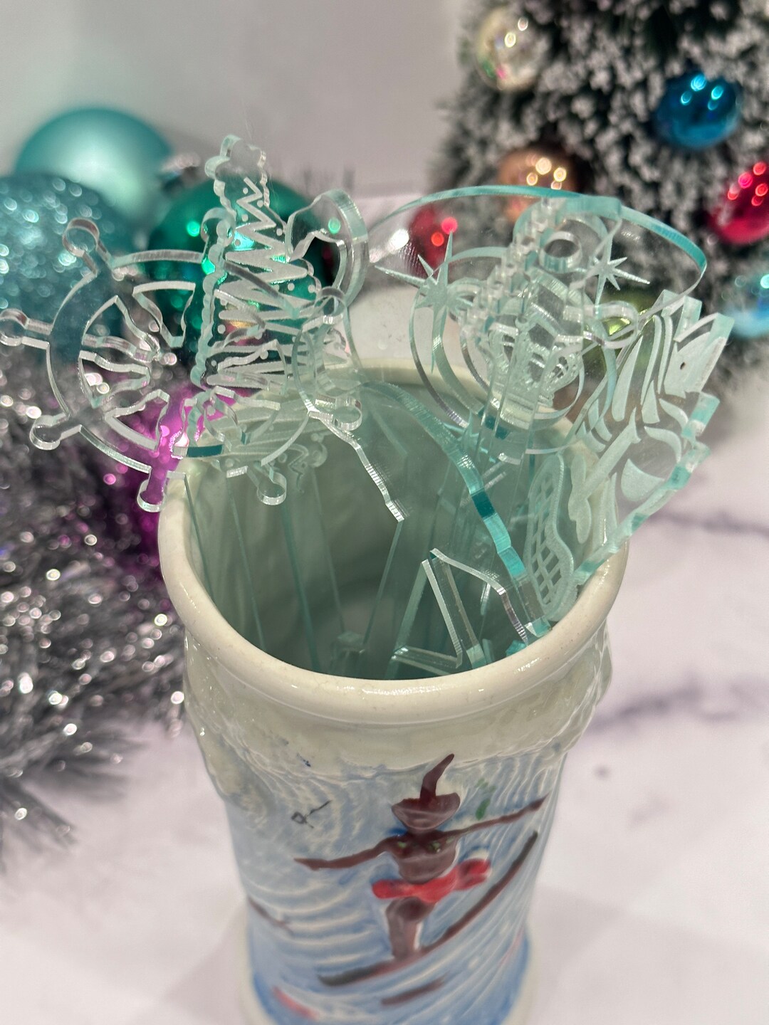 Mixology Must-have: Tiki Bar Cocktail Swizzle Sticks (8 Inch) - Fun ...