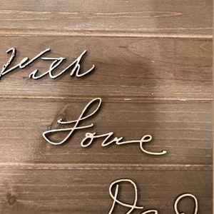 Laser cut wood Handwriting signs Personalized wood signs 3D handwriting memorial gift great for Valentines Birthday Christmas Mothers day