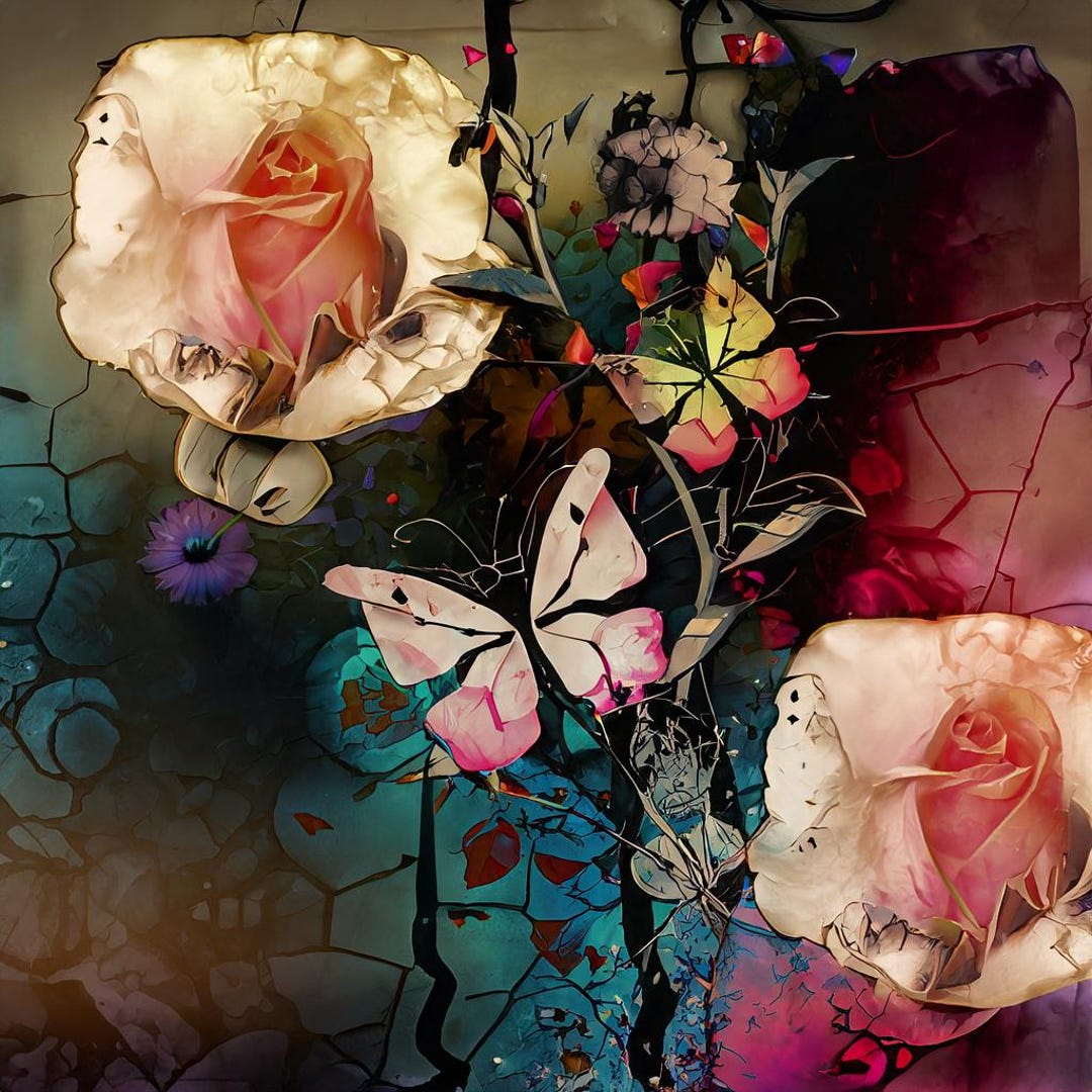 107 Grunge Roses Unique Wallpaper Paper for Tags Dangle for Junk ...