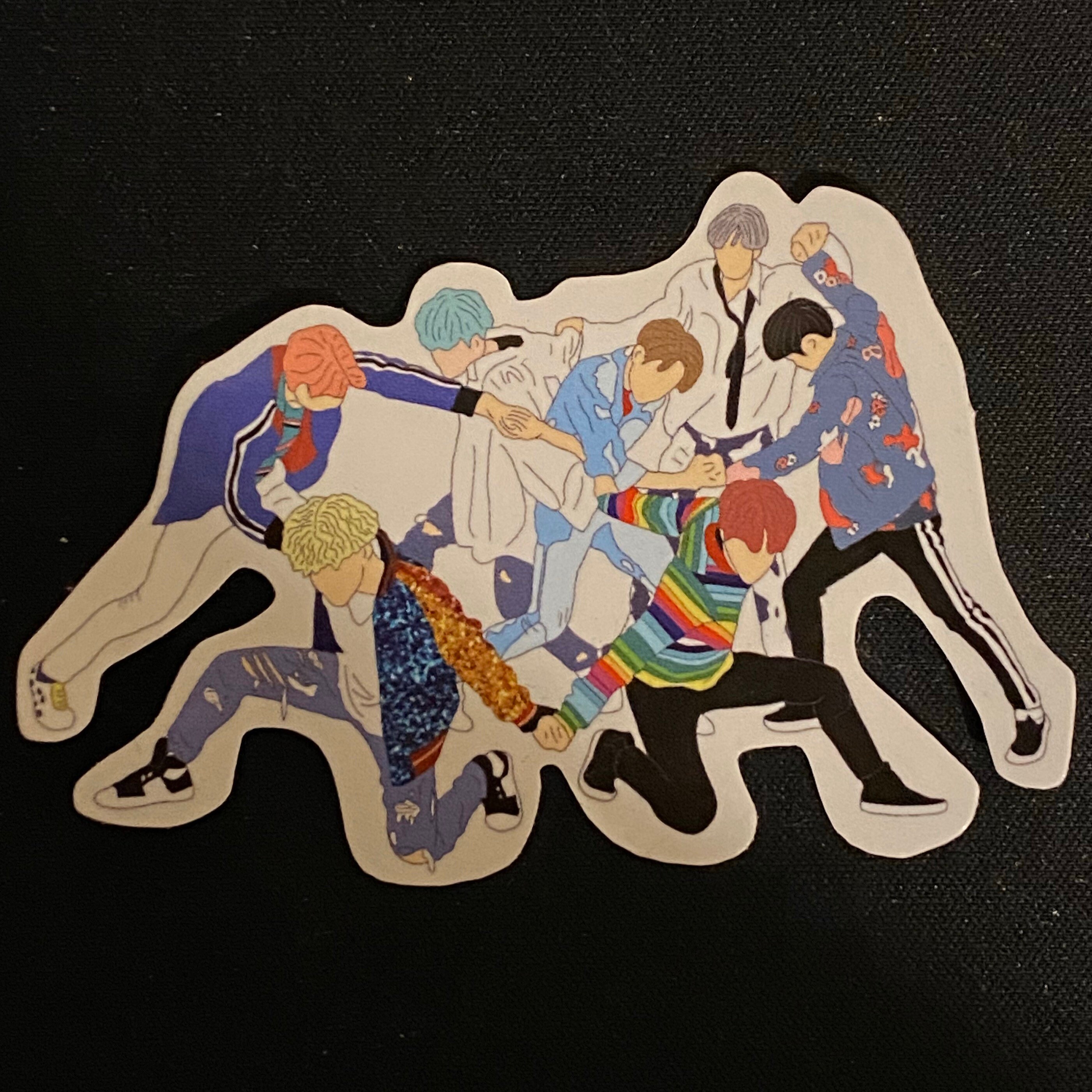 VINYL STICKER: Bts DNA Mv Double Helix Pose Waterproof Sticker Decal