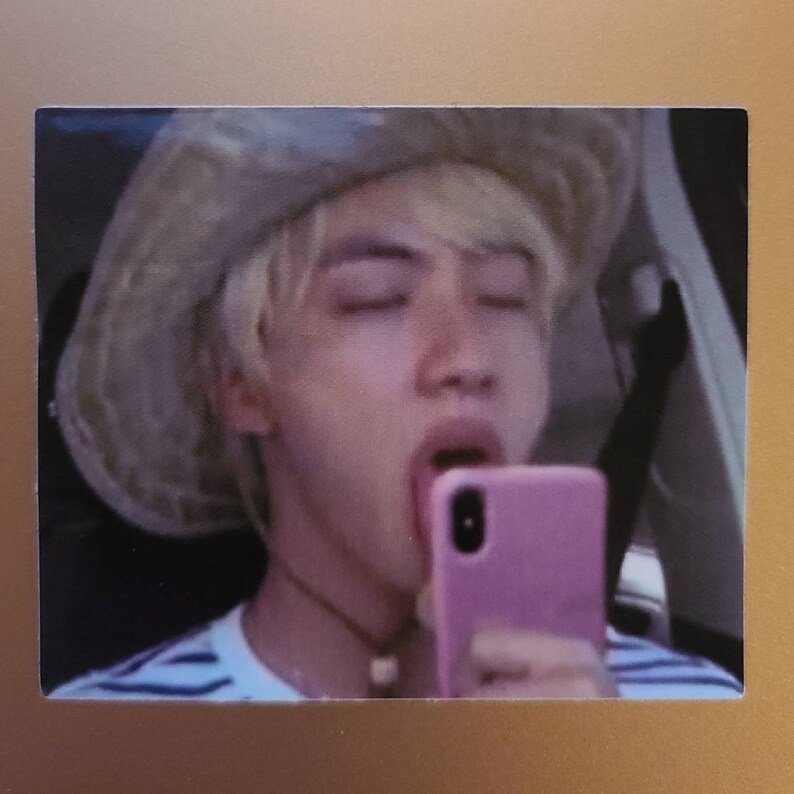 VINYL STICKER Jin BTS Licking Phone Crack Meme Waterproof Etsy