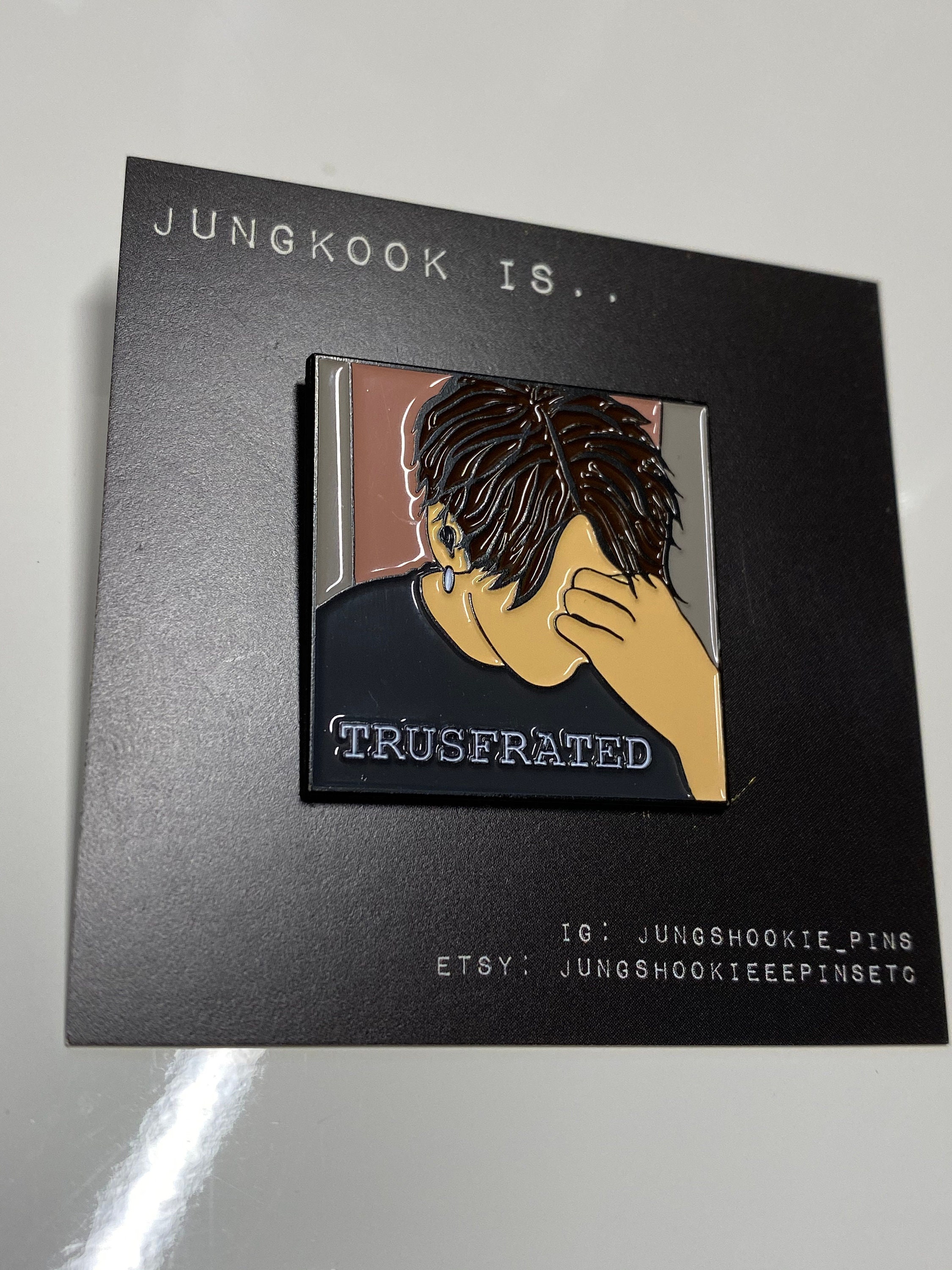 IN STOCK: Jungkook Trusfrated VLive Moment BTS Enamel Pin