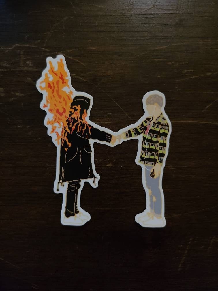VINYL STICKER: BTS Suga and the Burning Man Fire Mv