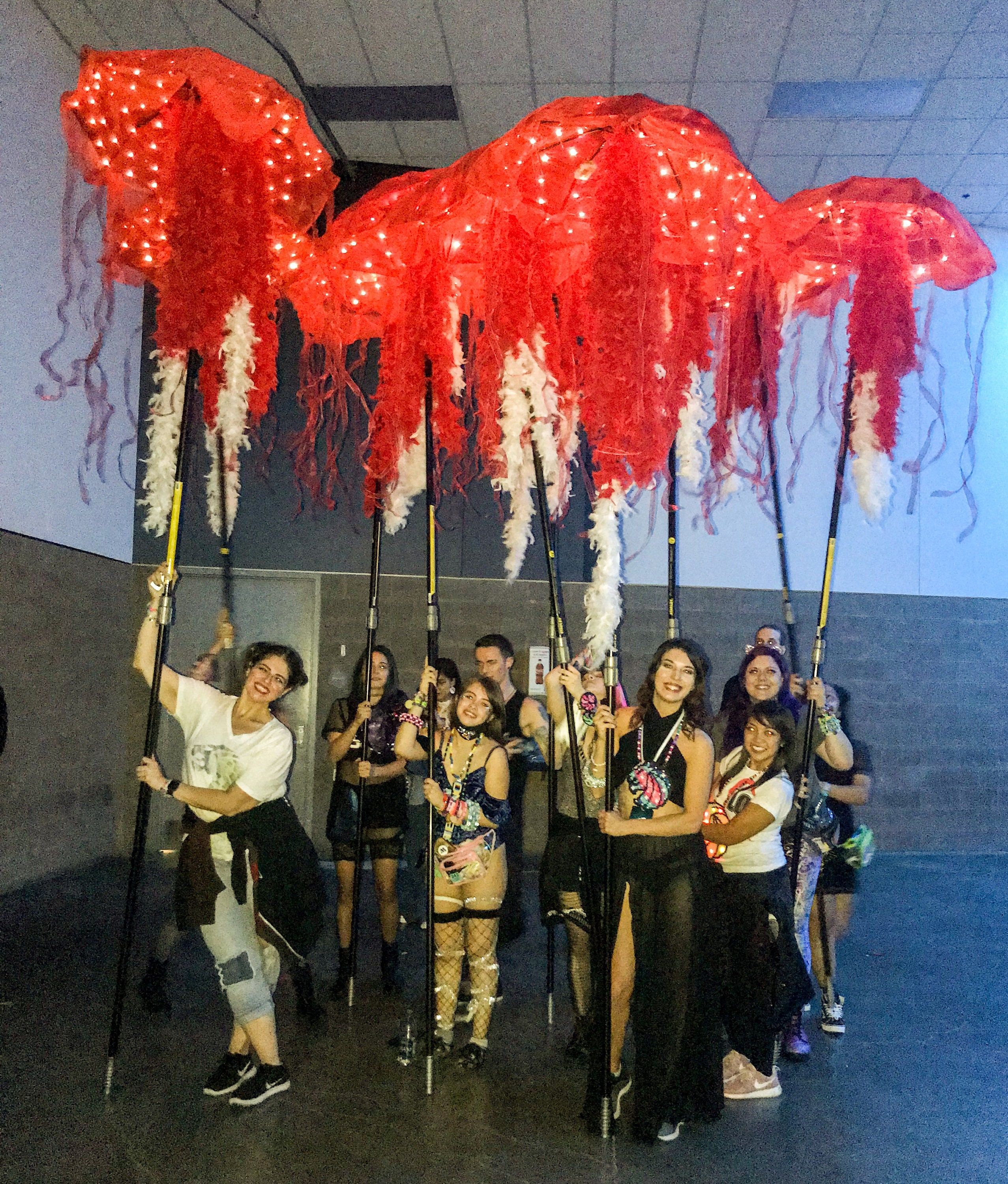 LED Jellyfish Umbrella Totem Etsy