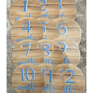 Maandelijkse mijlpaalkaart baby, leeftijdsborden, maandborden, newborn, kraamcadeau, set inbegrepen: 1-12 maanden. Gratis verzending!