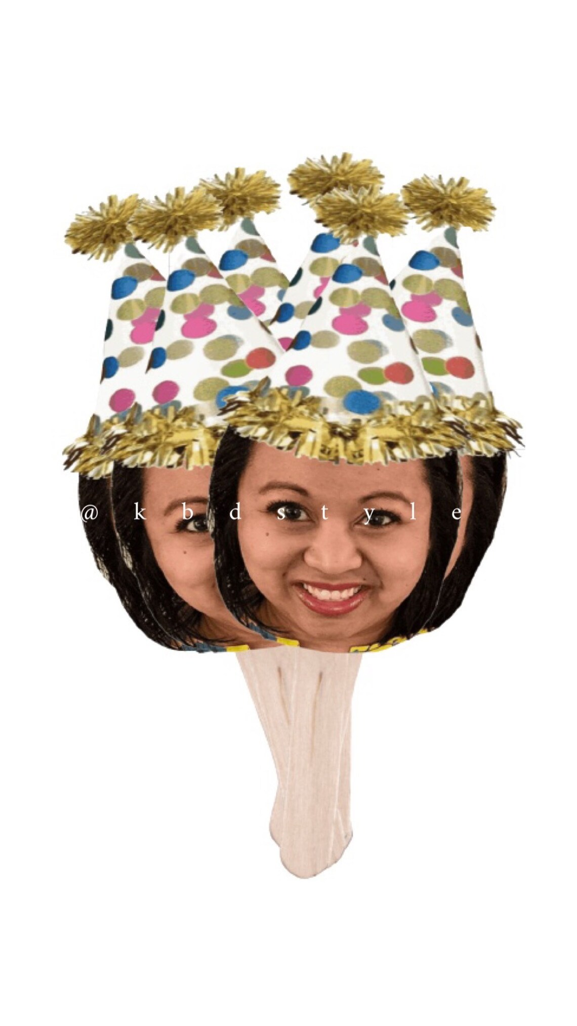 Custom Fan Faces Party Hat Face on Stick 1012 Free Etsy
