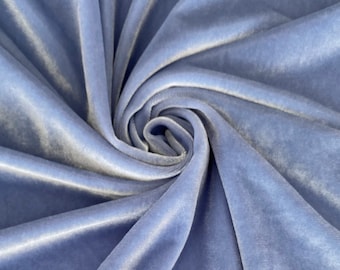 Velvet Steel blue   | Stretch velvet | polyester stretch velvet | Fabric by the yard | Bows