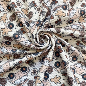 BULLET boho Gingerbread  | Textured Fabric Bullet fabric | Liverpool | Stretch Fabric Spandex Fabric prints Bullet Fabric Poly spandex