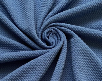 BULLET Ocean Blue  | fabric | Liverpool | Stretch Fabric | Spandex | Solid Fabric | Textured fabric |liverpool fabric | poly spandex