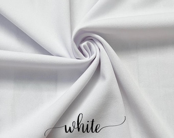 TECHNO CREPE  white - stretch fabric
