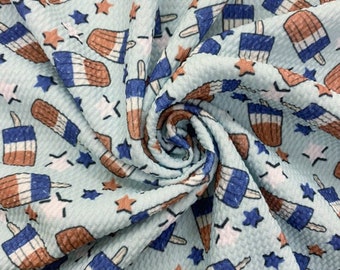 BULLET Blue July 4th Fabric Bullet fabric | Liverpool | Stretch Fabric Spandex Fabric prints Bullet Fabric Poly spandex