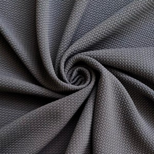 BULLET Dark Gray II | Liverpool | Stretch Fabric | Spandex | Solid Fabric | Textured fabric |liverpool fabric | poly spandex