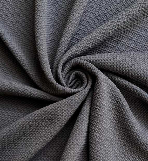 BULLET Dark Gray II | Liverpool | Stretch Fabric | Spandex | Solid Fabric |  Textured fabric |liverpool fabric | poly spandex