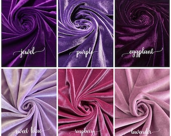 VELVET | Stretch velvet | polyester stretch velvet | Fabric by the yard | Bows