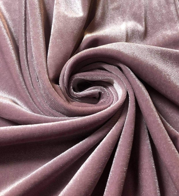 Velvet LIGHT MAUVE | Stretch velvet | polyester stretch velvet | Fabric by  the yard | Bows