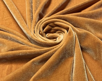 BEIGE VELVET | Stretch velvet | polyester stretch velvet | Fabric by the yard | Bows