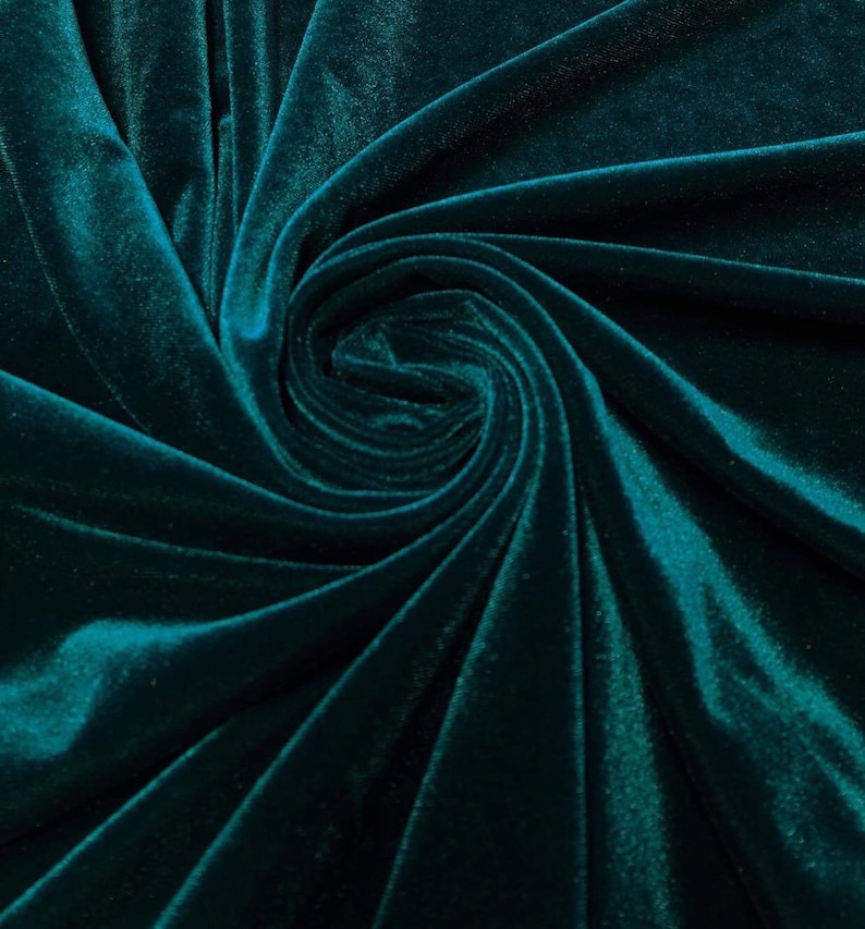 TEAL VELVET Stretch velvet polyester stretch velvet Etsy