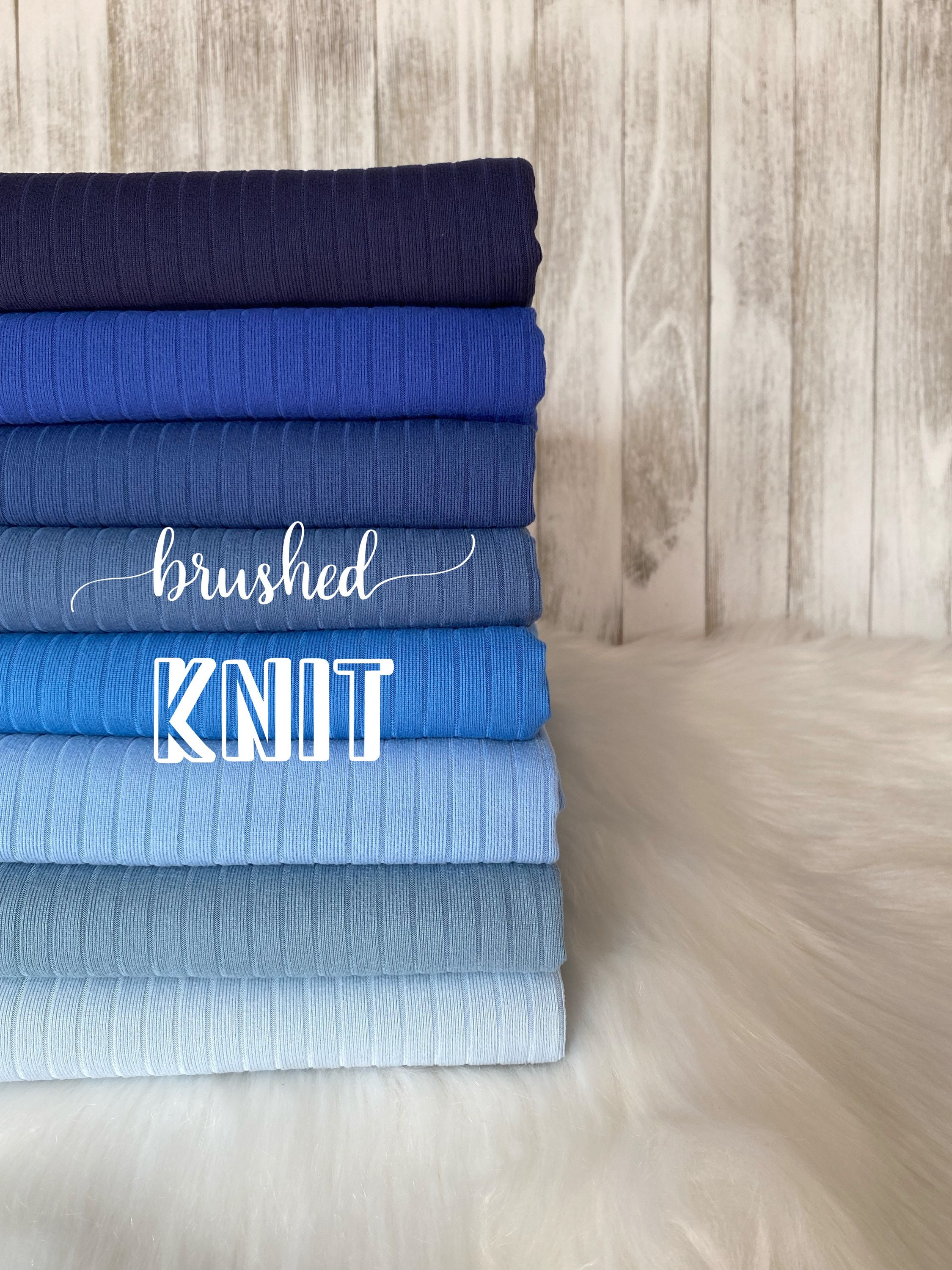 Rib Knit 8x2 BRUSHED KNIT Rib Knit Soft Fabric Fabric by - Etsy