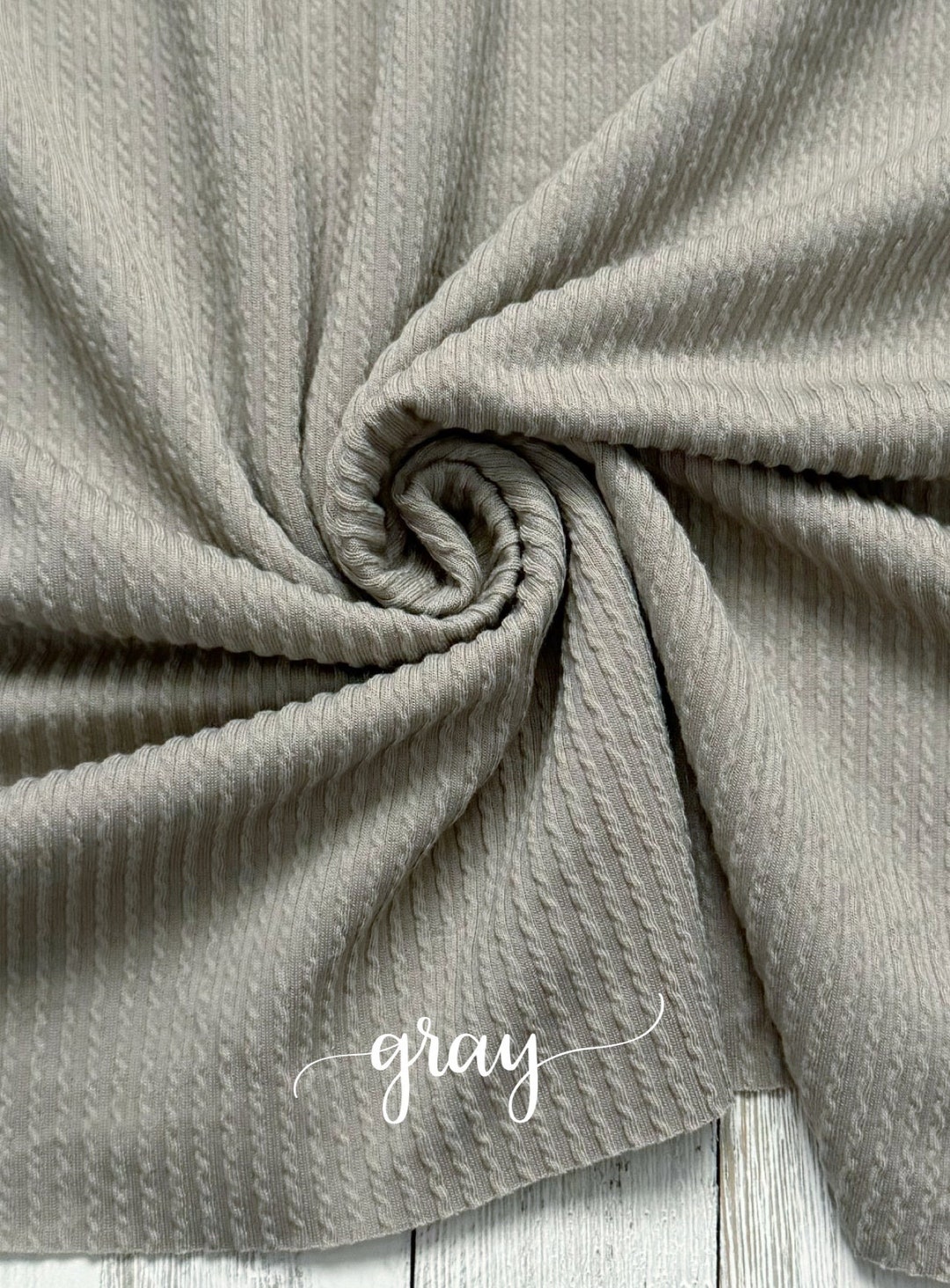 Gray Rib WAVED Gray RIB KNIT | Rib Knit | Stretchy Fabric | Rib Fabric | Fabric ...