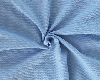 BULLET Light Blue Bullet fabric | Liverpool | Stretch Fabric | Spandex | Solid Fabric | Textured fabric double knit fabric poly spandex