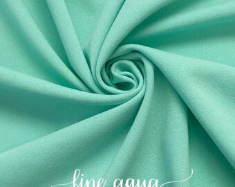 TECHNO CREPE-fine Aqua - stretch fabric