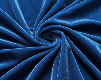 Ultramarine blue VELVET | Stretch velvet | polyester stretch velvet | Fabric by the yard | Bows