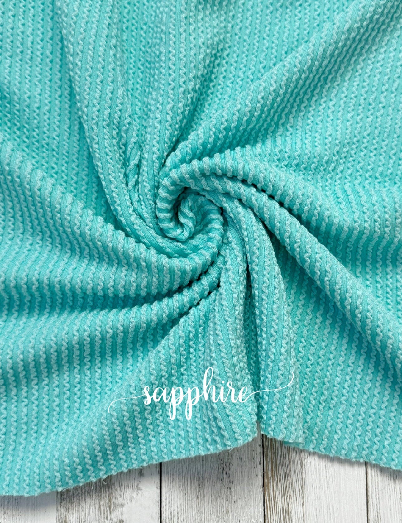 WAVED Sapphire RIB KNIT | Rib Knit | Stretchy Fabric | Rib Fabric ...