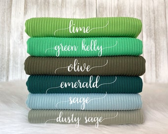 RIB KNIT | 4x2 | light weight | stretchy | ribbed knit | fabric by the yard/ half yard