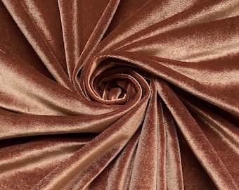 CARAMEL VELVET | Stretch velvet | polyester stretch velvet | Fabric by the yard | Bows