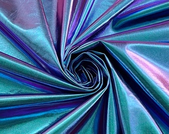 IRIDESCENT spandex  Holographic fabric | fabric | Stretch Fabric | Spandex | Solid Fabric | Bows fabric | holographic