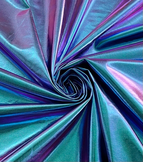 Iridescent Spandex Fabric Stretch  Shiny Fabric Holographic Spandex -  3/5/10m Fabric - Aliexpress