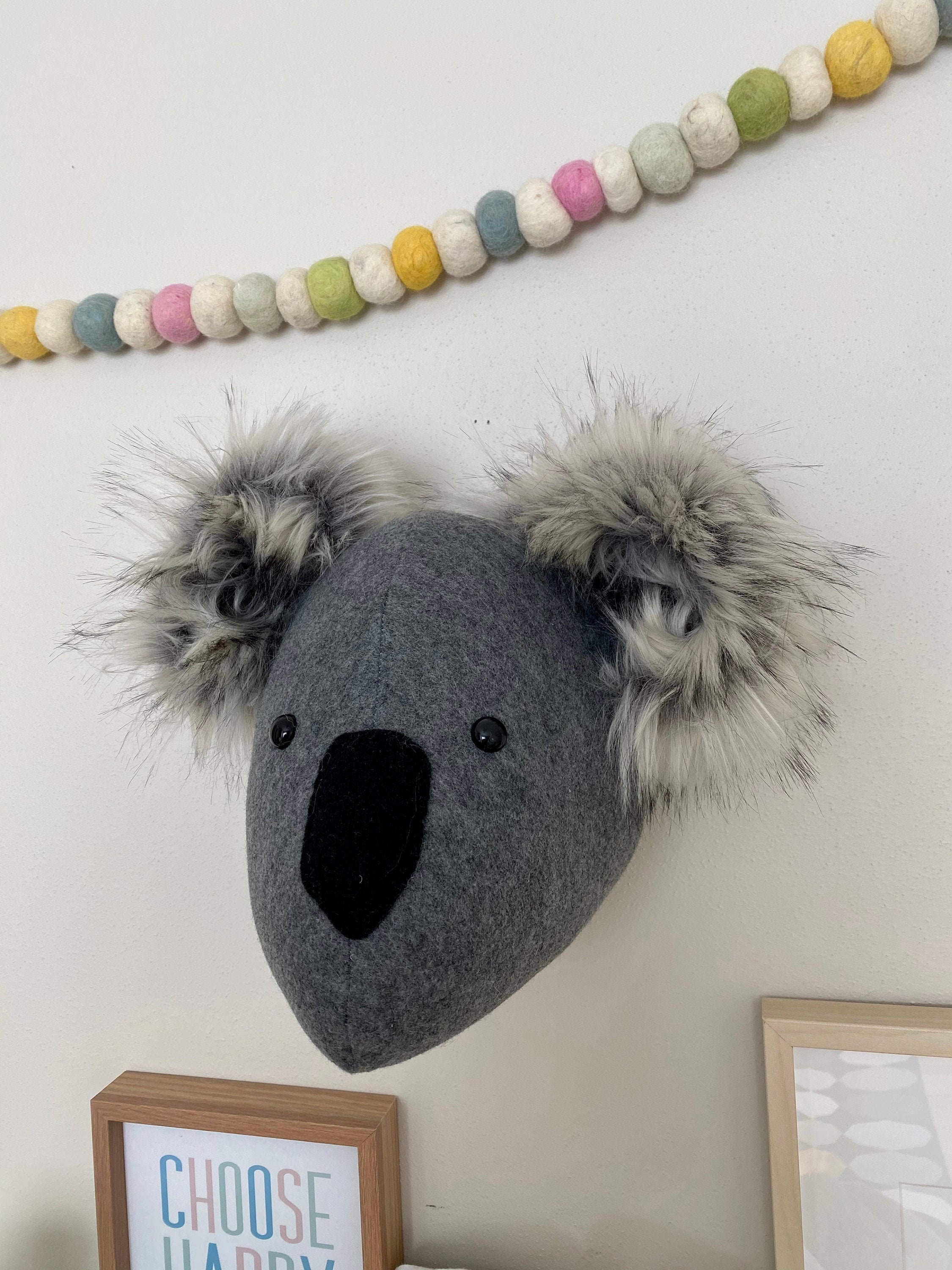 Large Faux Taxidermy Koala Head/ Wall Mounted Animal Head/ Etsy